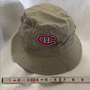 Montreal Canadiens Vintage style Kids Khaki Bucket Hat with Embroidered Logo